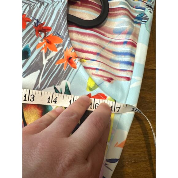 Derhy Big Flowers Dress Multi-Colored Colorful Summer Wedding Sleeveless Medium - Picture 5 of 10